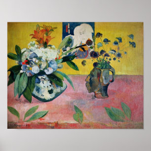 Flowers and a Japanese Print, 1889 Poster