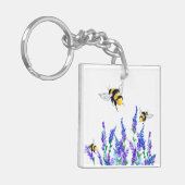 Flowers and Bees Keychain Spring Schlüsselanhänger (Vorderseite links)