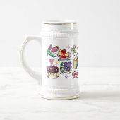 Flowers and cakes mug bierglas (Links)