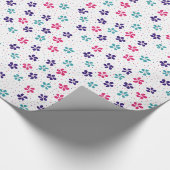 Flowers and Dots Floral Pattern Geschenkpapier (Ecke)
