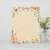 Flowers and Dreamcatcher Stationery Paper Briefbogen (Stehend Vorderseite)