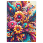 Flowers and Feathers Klemmbrett (Rückseite)