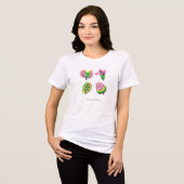 Flowers and fruits Tri-Blend shirt (Vorderseite voll)