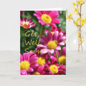 Flowers and Get Well Soon Karte (Gelbe Blume)