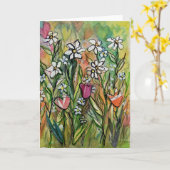 Flowers and Hearts for You Karte (Gelbe Blume)