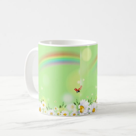 Flowers and Rainbow Kaffeetasse (Vorderseite Links)