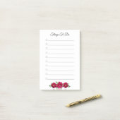 Flowers and Things To Do Lined Post-it Notes Klebezettel (Auf Schreibtisch)