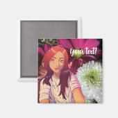 Flowers, anime magnet (Vorderseite/Rückseite)