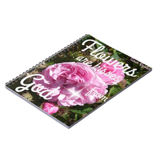 Flowers are Kisses From God Inspirational Notizblock (Linke Seite)