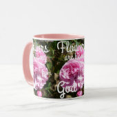 Flowers are Kisses From God Inspirational Tasse (Vorderseite Links)