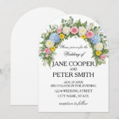 Flowers arrangement Budget Wedding Invitation Einladung (Vorne/Hinten)