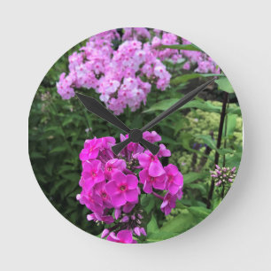 Flowers at Chateau Morrisette Winery, Floyd, VA Runde Wanduhr