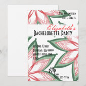 Flowers Bachelorette Einladung (Vorne/Hinten)