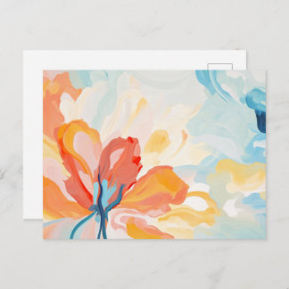 Flowers backgrounds abstract painting postkarte