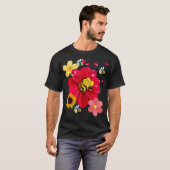 Flowers Bee Funny Retro style Novelty Nature T-Shirt (Vorne ganz)