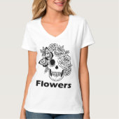 Flowers black and white T-Shirt (Vorderseite)