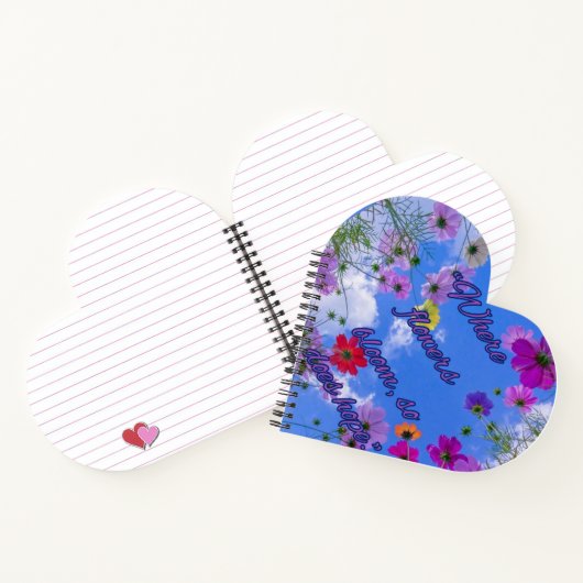 Flowers Bloom Heart Spiral Notebook Notizblock (Innenseite)