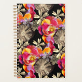 Flowers Boho Floral Bold Pattern - Gold Pink Rose Planer (Vorderseite)