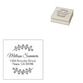 Flowers Botanical Wreath Shaded Address Gummistempel (Stempel)
