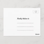 Flowers & Butterfly Rehearsal Dinner Postcard Postkarte (Rückseite)