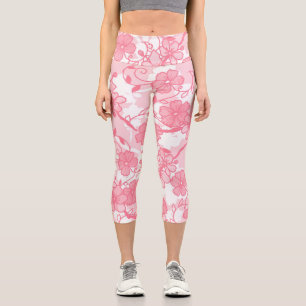 flowers capri leggings