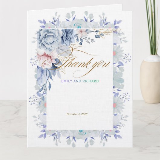 Flowers card dankeskarte (Vorderseite)