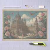 Flowers Castle & postcard v3 - 13x19 Seidenpapier (Handwerk)