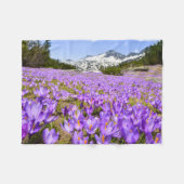 Flowers | Crocus Pirin Mountain Park Bulgaria Fleecedecke (Vorderseite (Horizontal))