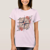 Flowers, Directions, Compass T-Shirt (Vorderseite)