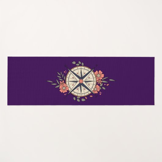 Flowers, Directions, Compass  Yogamatte (Vorderseite (Horizontal))