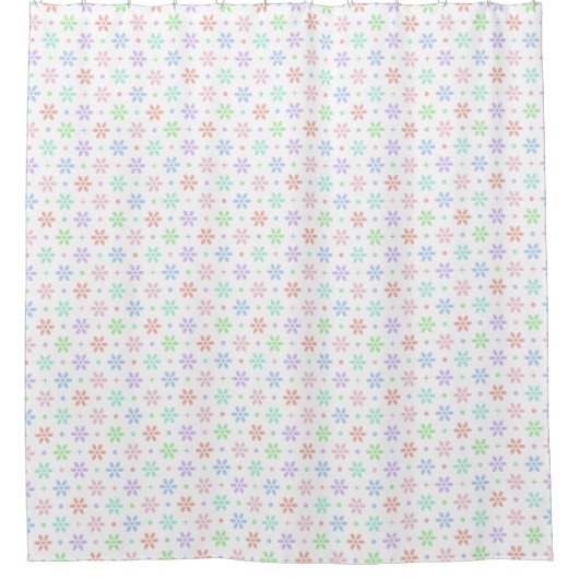 Flowers, Dots & Sparkles Duschvorhang (Vorderseite)