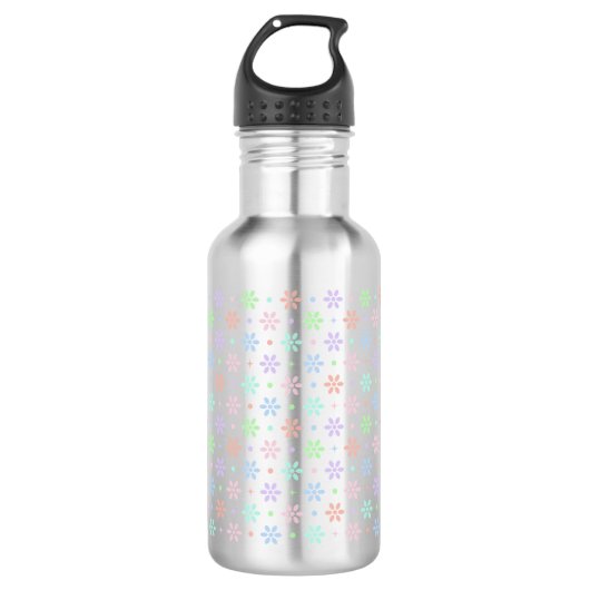 Flowers, Dots & Sparkles Edelstahlflasche (Vorderseite)