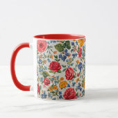 Flowers Everywhere, colorful design, Tasse (Links)