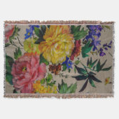 Flowers fulcolor texture Jacquard tapestry Decke (Vorderseite)