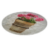 Flowers Geranium In Flower in Pot Schneidebrett (Ecke)