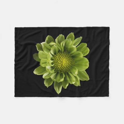 Flowers | Green Chrysanthemum Fleecedecke (Vorderseite (Horizontal))