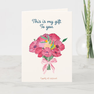 Flowers greeting card feiertagskarte