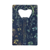 Flowers Guitar Art Credit Card Bottle Opener Geldbeutel Flaschenöffner (Rückseite)