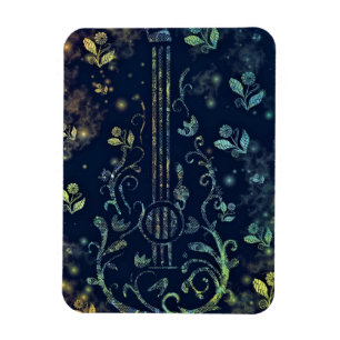 Flowers Guitar Magnet