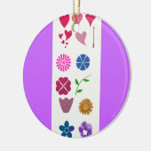Flowers&Hearts Verzierung Keramik Ornament (Links)