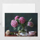 Flowers | Hydrangeas in Vase Dankeskarte (Vorne/Hinten)