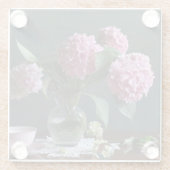 Flowers | Hydrangeas in Vase Glasuntersetzer (Rückseite)