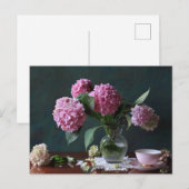 Flowers | Hydrangeas in Vase Postkarte (Vorne/Hinten)