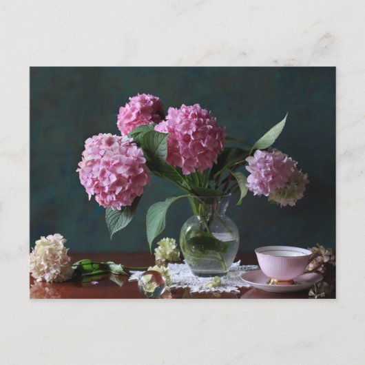 Flowers | Hydrangeas in Vase Postkarte (Vorderseite)