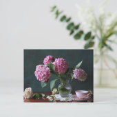 Flowers | Hydrangeas in Vase Postkarte (Stehend Vorderseite)