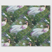 Flowers im Wind, John William Waterhouse Geschenkpapier (Flach)