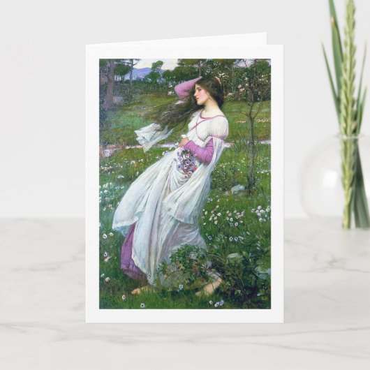 Flowers im Wind, John William Waterhouse Karte (Vorderseite)