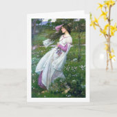 Flowers im Wind, John William Waterhouse Karte (Gelbe Blume)