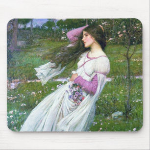 Flowers im Wind, John William Waterhouse Mousepad