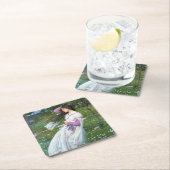 Flowers im Wind, John William Waterhouse Rechteckiger Pappuntersetzer (Vor Ort)